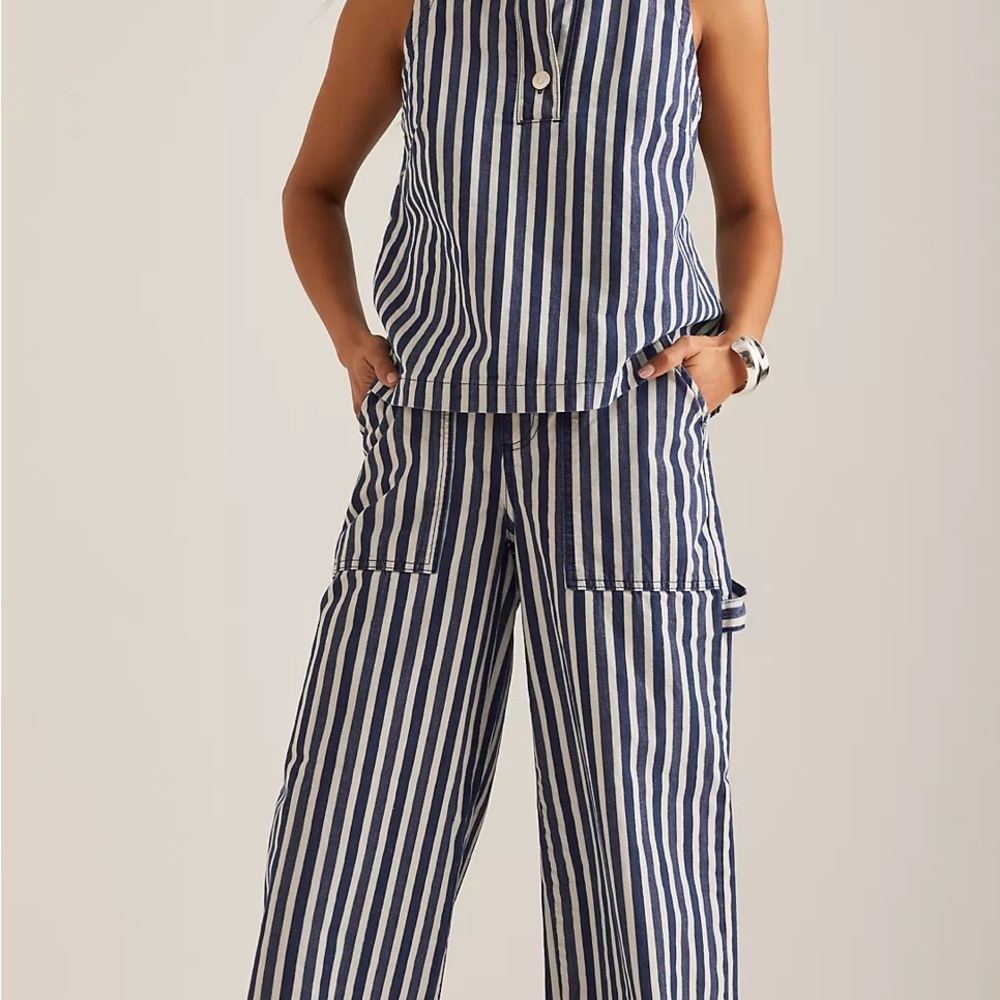 Striped Navy and White Women's pants